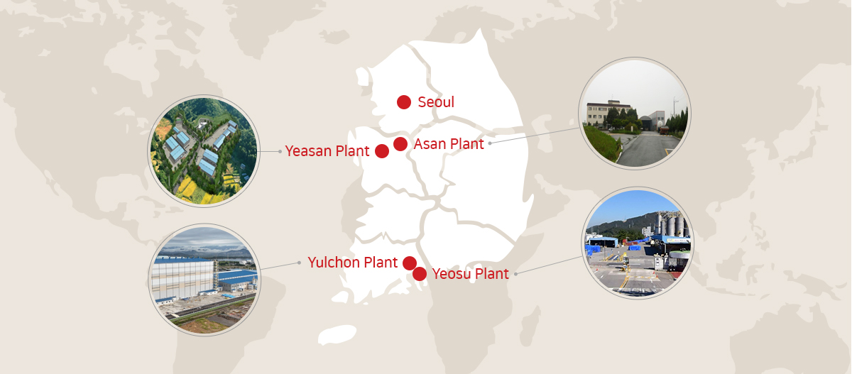 예산공장, 아산공장 위치